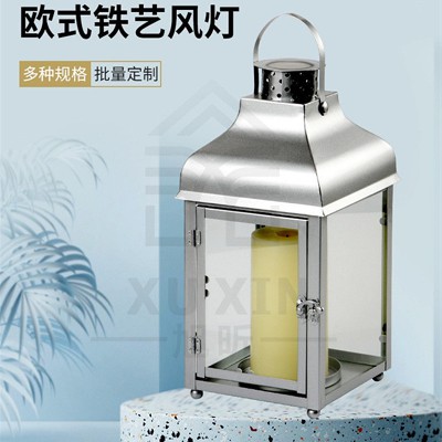 金属蜡烛台手提铁艺风灯烛台欧式婚庆酒店家居庭院酒吧摆件品定制
