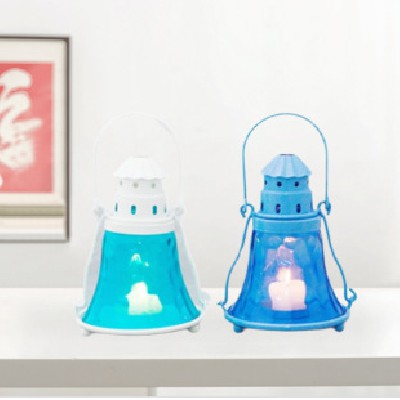 创意小塔造型铁艺烛台酒店婚礼家居装饰摆件蜡烛台露营氛围感定制