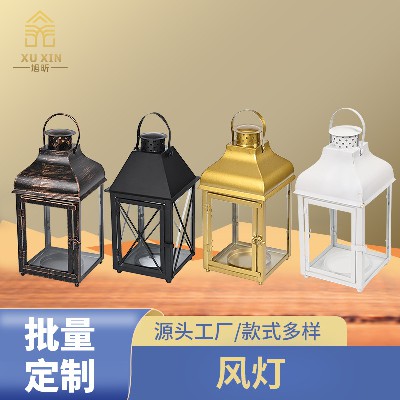 高颜值烛台古典时尚铁艺玻璃烛台轻奢复古精美蜡客厅桌面摆件家居