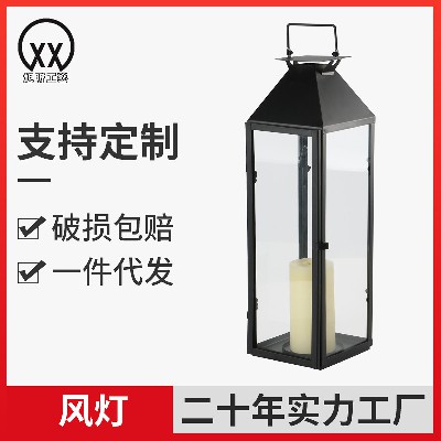 2025新款户外酥油灯风灯烛台香薰创意时尚金属铁艺蜡烛台家居