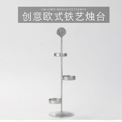 金属蜡烛台浪漫复古客厅餐桌装饰创意烛光晚餐道具蜡烛架摆件定制