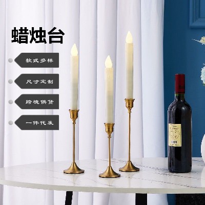 蜡烛台三件套简约家居风格浪漫烛光晚餐婚庆道具烛台摆件烛台批发