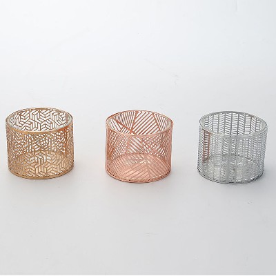 日式圆形创意玻璃烛台烛光晚餐浪漫蜡烛杯西餐厅装饰摆件烛杯定制