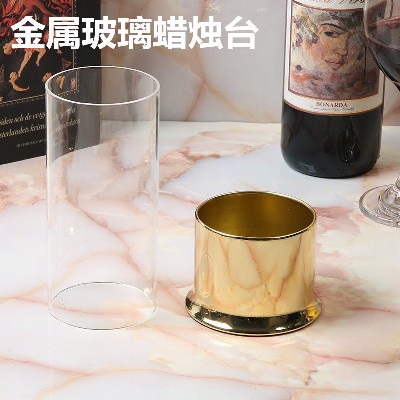 蜡烛杯欧式烛台玻璃蜡烛婚庆酒店西餐厅欧式浪漫家居餐厅烛台定制