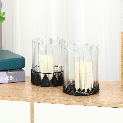 Christmas glass candle holders, romantic butter lamp decorations, modern and minimalist kerosene lamps, iron candle holders, creative ideas for home use