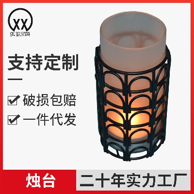 Iron craft gift ornaments, iron candle holders, hollowed out wedding decorations, hotel home decor can be customized for weddings