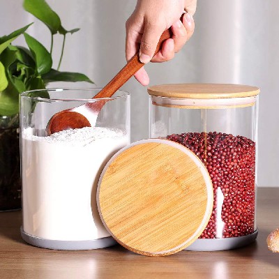 厨房专用玻璃密封罐家用储存容器零食盐米糖果杂粮玻璃储物罐定制