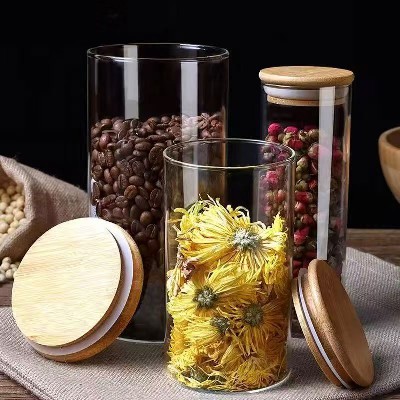 玻璃密封罐玻璃密封罐厨房食品防潮储物罐杂粮坚果陈皮茶叶罐批发