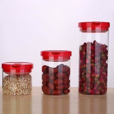 玻璃密封罐蜂蜜柠檬百香果食品瓶子杂粮透明储物罐带盖玻璃罐定制