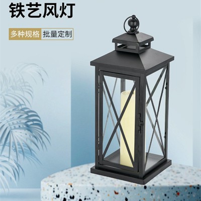 铁艺风灯蜡烛台户外餐厅客厅浪漫氛围家居装饰摆件金属工艺品定制