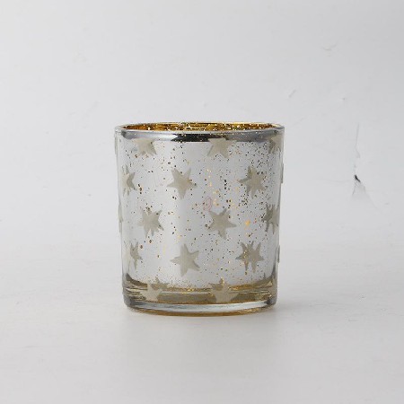 Glass candlestick cup