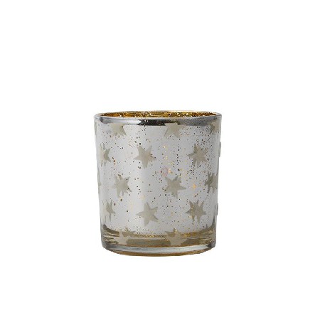 Glass candlestick cup