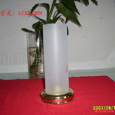 Frosted soft metal candlestick