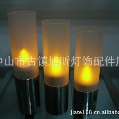 Frosted soft metal candlestick