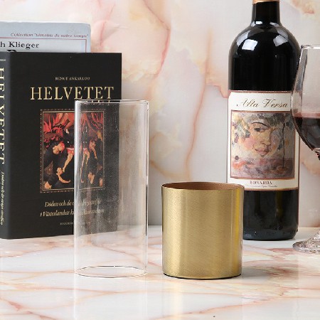 Glass candle holder European style Western food decoration, simple candlelight dinner props, creative modern romantic decoration decoration decoration, customization