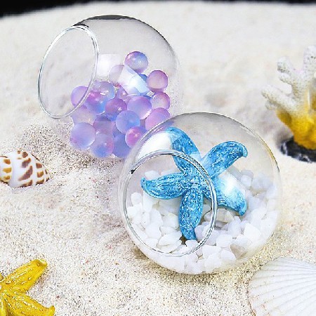 玻璃鱼缸水培圆形简约透明迷你金鱼缸客厅家用小型桌面摆件可定制