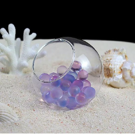 Transparent glass fish tank, simple hydroponic, circular living room, goldfish tank, mini household, small desktop decoration that can be customized