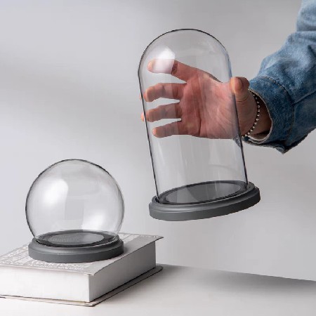 高硼硅球形玻璃罩摆件防尘罩永生花手办生日礼物收纳玻璃瓶可定制