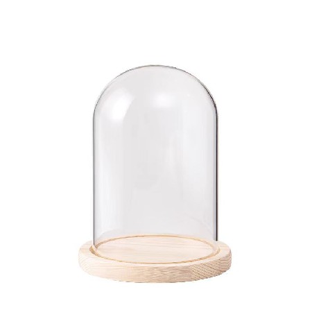 Eternal Flower Display Glass Cover Transparent Display Box Doll Christmas Tree Building Blocks Hand Model Desktop Dried Flower Decoration Customization