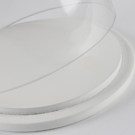 永生花U型玻璃罩手办模型防尘罩透明桌面摆件展示罩 木质底座定制