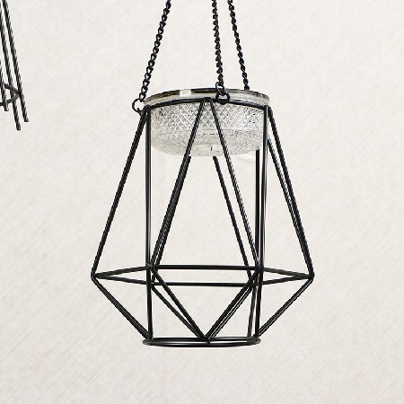 户外太阳能小夜灯铁艺小吊灯现代简约家居咖啡厅酒吧装饰摆件定制