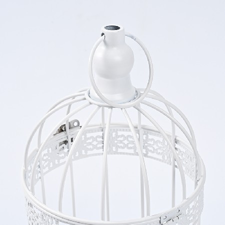 Bird cage shaped candle holder ornament, vintage dining table, romantic shelf, wooden table, bar with handle, wholesale