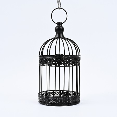 Bird cage shaped candle holder ornament, vintage dining table, romantic shelf, wooden table, bar with handle, wholesale