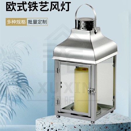 金属蜡烛台手提铁艺风灯烛台欧式婚庆酒店家居庭院酒吧摆件品定制