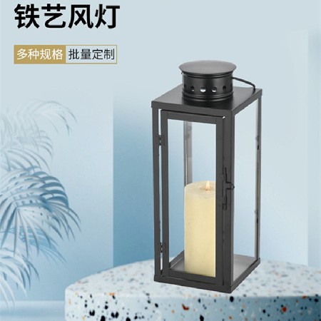 铁艺风灯烛台复古蜡烛台浪漫婚庆节日酒店家居餐桌装饰摆件品定制