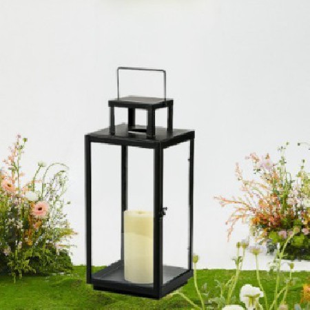 铁艺风灯蜡烛台酒店家居装饰欧式简约轻奢摆件户外防风蜡烛台定制