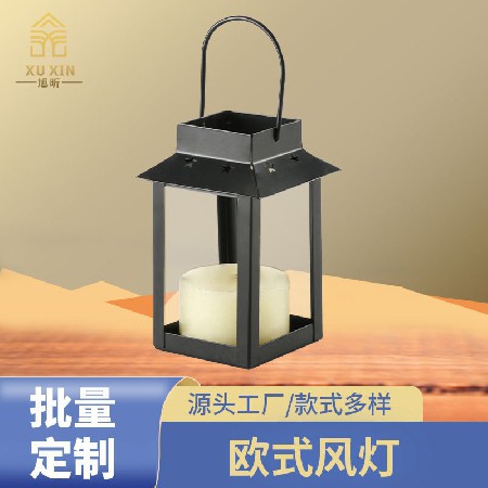 Restaurant decoration ornaments, creative wind lights, iron candlesticks, home gardens, bars, cafes, handicrafts, horse lanterns, customization