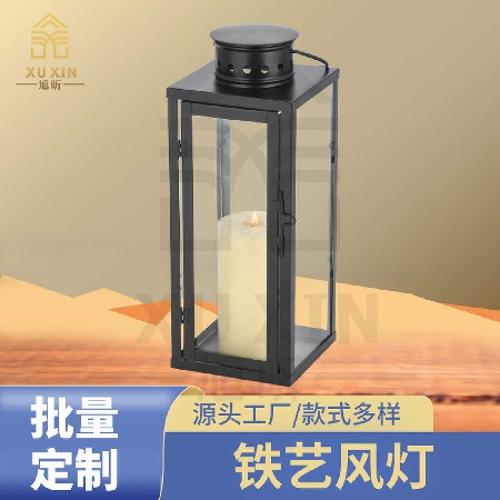 Iron art wind lanterns, candles, Taipei European retro wind lanterns, outdoor floor standing candle holders, wedding romantic decorations, wholesale