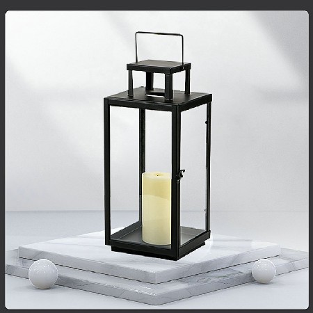 银色蜡烛台欧式INS简约不锈钢轻奢烛台摆件防风风灯浪漫家居装饰