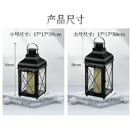 银色蜡烛台欧式INS简约不锈钢轻奢烛台摆件防风风灯浪漫家居装饰