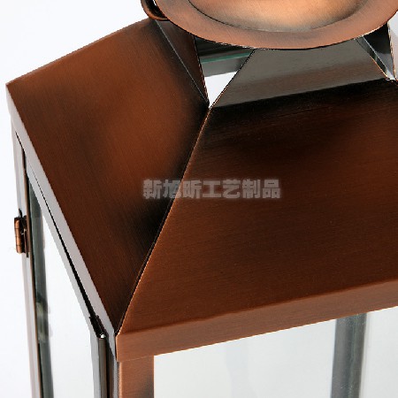 欧式做旧铁艺玻璃马灯风灯花园创意蜡烛台酒店家居装饰摆件可定制