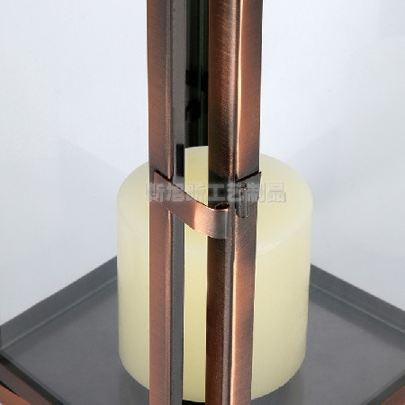 欧式做旧铁艺玻璃马灯风灯花园创意蜡烛台酒店家居装饰摆件可定制