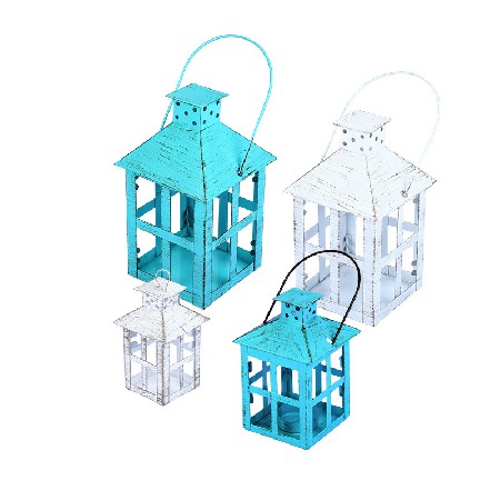 Iron Candle Stand Classical Ornament Making Old Iron Cage Candlestick Glass Cover Outdoor Candle Stand Home Decoration Customization