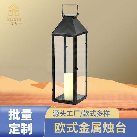 跨复古风灯户外悬挂万圣节铁艺烛台庭院落地风灯圣诞装饰摆件定制
