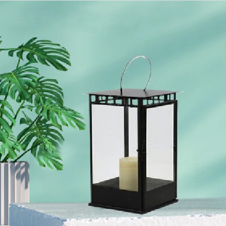 欧式铁艺风灯烛台创意镂空蜡烛台玻璃蜡烛台家居装饰工艺摆件定制