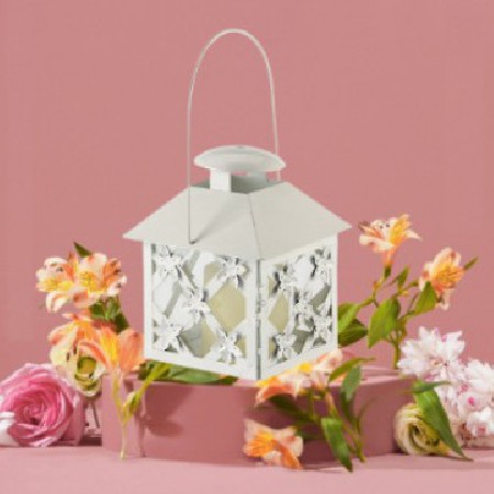 时尚现代简约蜡烛风灯酒店婚礼家居装饰白色风灯手提不锈钢可定制