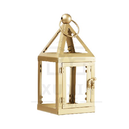 欧式复古简约铁艺玻璃蜡烛台庭院户外落地风灯餐桌装饰摆件品定制