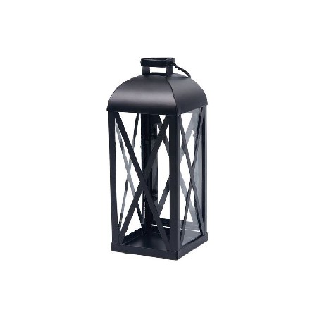 Black wrought iron candle stand, Chinese outdoor candle cup, wind lamp set, candle jar, hand-held lamp, customized wrought iron hand-held lamp