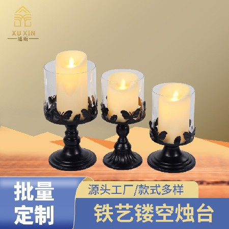 Candles Taipei European Light Luxury Romantic Wedding Festival Table Candlelight Dinner Decorations Vintage Candlestick Customization