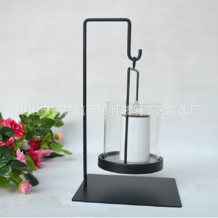 Iron Candle Stand Vintage Candlestick Wedding Hotel Home Dining Table Festival Decoration Creative Hanging Ornament Customization