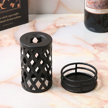 Metal candle holder, European style minimalist home decor, living room model room, foyer decoration, decorative ornaments, hollow decoration customization