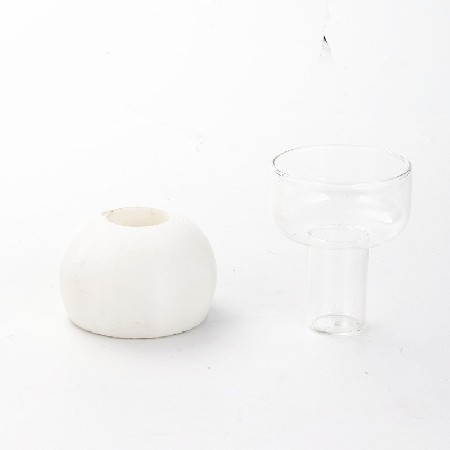 玻璃烛台高硼硅香薰蜡烛台酒店家居餐桌装饰摆件氛围感蜡烛罐定制