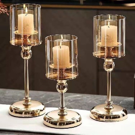 European style metal candle holder, golden candlestick holder, creative romantic retro home decor, hotel dining table decoration, custom decoration ornaments