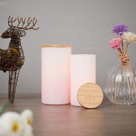 玻璃蜡烛筒情人节生日派对西式餐厅酒店装饰摆件浪漫烛光晚餐定制