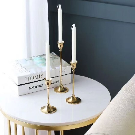 Romantic Light Luxury Candlestick Table Candlelight Dinner Table Decoration Ornament Props Wedding Birthday Candlestick Stand Spot Wholesale