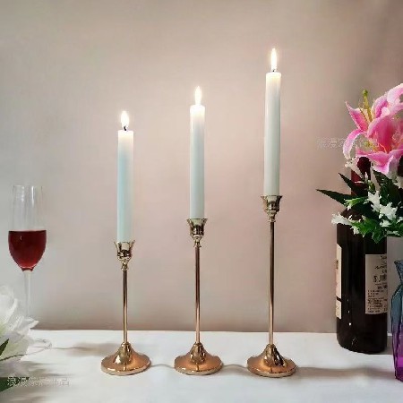 Romantic Light Luxury Candlestick Table Candlelight Dinner Table Decoration Ornament Props Wedding Birthday Candlestick Stand Spot Wholesale